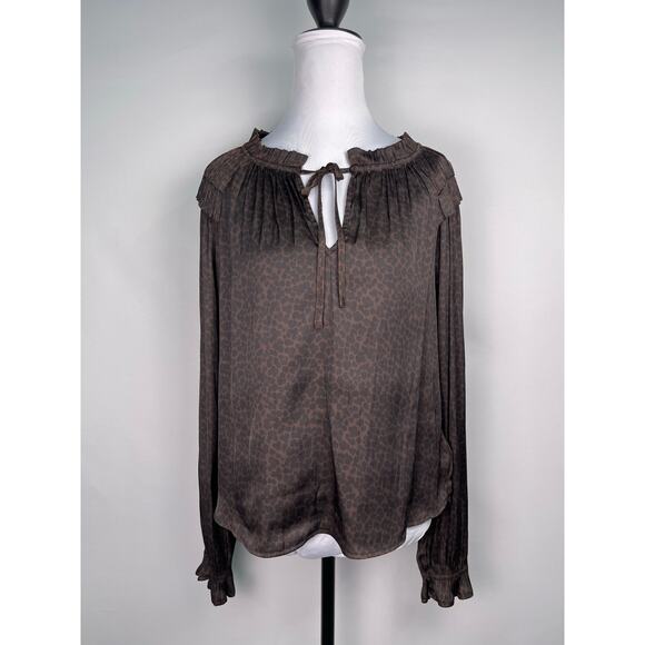 GAP Small Long Sleeve Animal Print Blouse - Picture 1 of 9